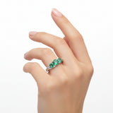 Anillo de Piedra Natural con Circonia Zafiro / 6