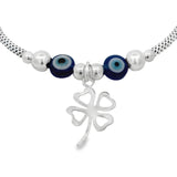 Pulsera Semirrígida Con Ojo Turco Y Trébol 5cm