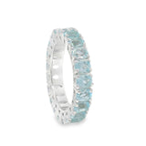 Anillo Girasol de Topacio Azul