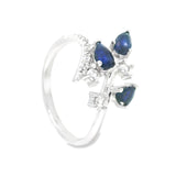 Anillo Nat de Piedras Preciosas con Circonia Zafiro / 6