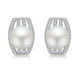 Aretes de Perla con Circonia