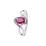 Anillo Solitario Plata Con Piedra Natural