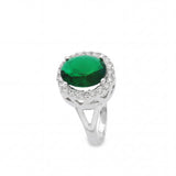 Anillo Aurora Con Circonias Blanco / 4