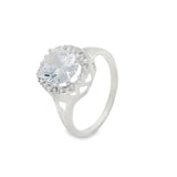 Anillo Aurora Con Circonias Blanco / 4