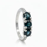 Anillo Diamantado Con Piedra London Blue Topaz London Blue Topaz / 6