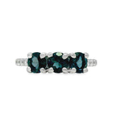 Anillo Diamantado Con Piedra London Blue Topaz London Blue Topaz / 6