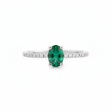 Anillo Eterno Esmeralda Con Circonias