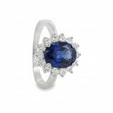 Anillo Dama Zafiro y Circonias