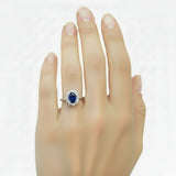 Anillo Dama Zafiro y Circonias