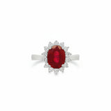 Anillo Dama Rubí y Circonias Rubi / 6