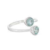 Anillo Orquídea de Topacio Azul 8