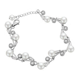 Pulsera de Perlas y Circonia Blanco
