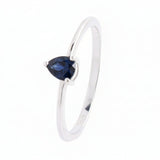 Anillo Solitario Gota Piedra Natural