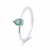Anillo Solitario Gota Piedra Natural