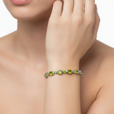 Pulsera De Piedra Natural Ovalo Peridot