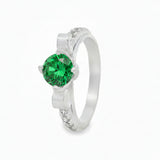 Anillo Solitario Con Circonia