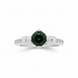 Anillo Solitario Con Circonia Blanco / 5