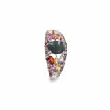 Anillo De Piedra Natural Turmalina Con Zafiro 7