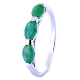 Anillo Con Piedras Preciosas De Plata