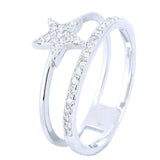 Anillo De Plata Con Circonia Estrella