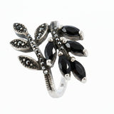 Anillo De Plata Con Marquesita y Circonia