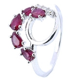 Anillo De Plata Con Piedras Preciosas