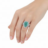 Anillo De Plata Con Piedras Preciosas