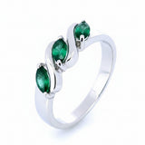 Anillo De Plata Con Piedras Preciosas