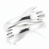 Anillo Manos De Plata