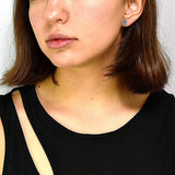 Aretes De Mariposa En Círculo De Plata