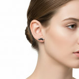 Aretes De Mostacho De Plata