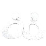 Aretes De Plata Óvalo Onda