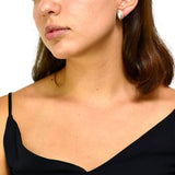 Aretes Óvalo Globo De Plata