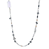 Collar De Plata Largo Ágata Rosa