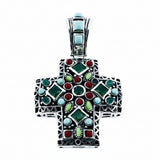 Cruz Chica De Piedras De Plata