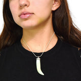 Dije Colmillo Plata Y Piedras Preciosas