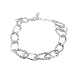 Pulsera de Plata con Circonia Circonia / 16.5-18.5cm Ajustable