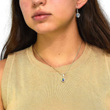 Juego Gancho Plata Con Cristal