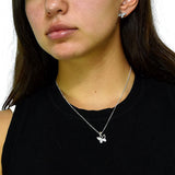 Juego Mariposa Plata Con Circonia