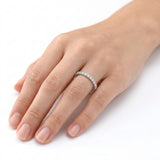 Anillo Bettina Media Churumbela de Diamantes Lab Corte Redondo 0.67ct, Oro 14K