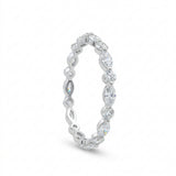 Anillo Eternity Aurelia de Diamantes Lab Corte Marquesa y Redondo 0.92ct, Oro 10K