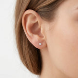 Aretes Celeste Stud de Diamante Corte Redondo 1.06ct, Oro 10K