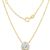 Collar Noa de Diamante Lab Corte Redondo 1.05ct, Oro 14K