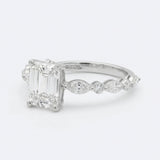 Anillo Octavia Solitario de Diamantes Lab Corte Esmeralda 1.99ct, Oro 14K