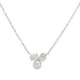 Collar Trío de Diamantes Lab 0.53ct, Oro 14K