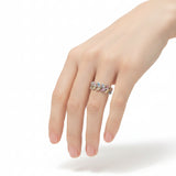Anillo Pétalos Con Piedra Turmalina