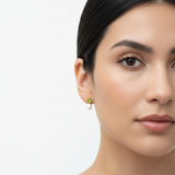 Arete Peridot Con Perla Brillante