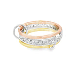 Anillo Unified con Chapa de Oro y Chapa de Oro Rosado