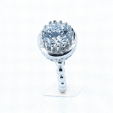Anillo Solitario De Plata