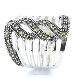 Anillo De Plata Con Marquesita